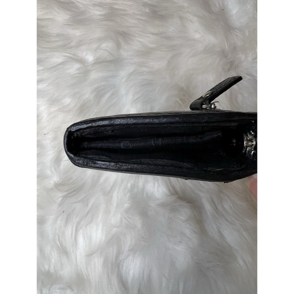 Fossil Maddox Keyhole Wallet Black 3/4 Zip Around - Picture 12 of 12